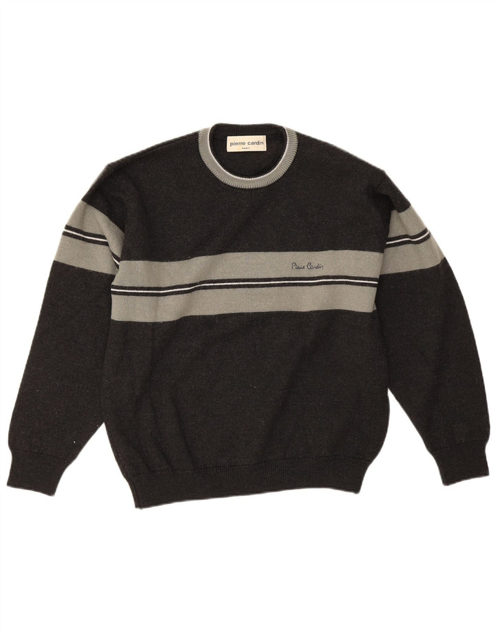 PIERRE CARDIN Maglione maglione girocollo da uomo grigio medio color block