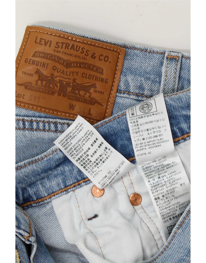 Jeans Levi's Uomo 511 Slim W34 L30 Cotone Blu