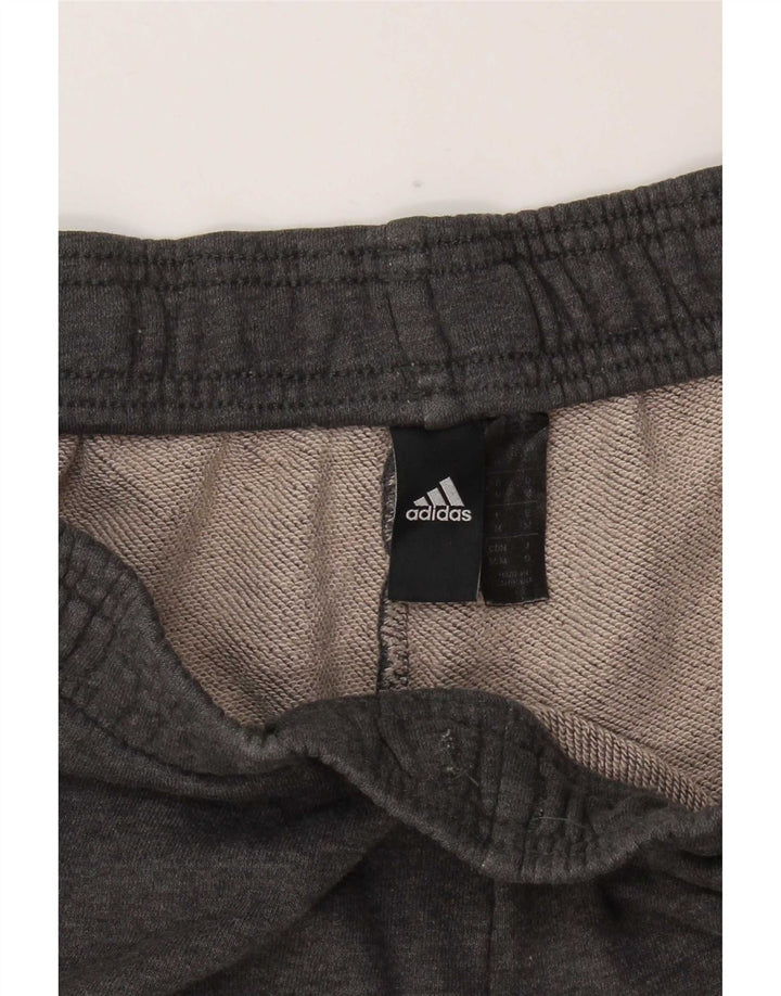 Pantaloncini sportivi grafici da uomo Adidas in cotone grigio medio