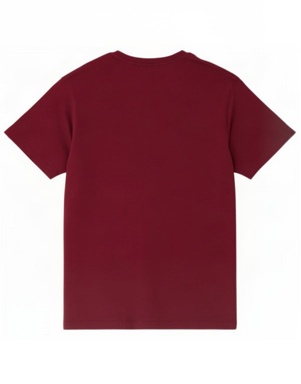 T-shirt grafica da uomo Weird Fish Top XL in cotone bordeaux