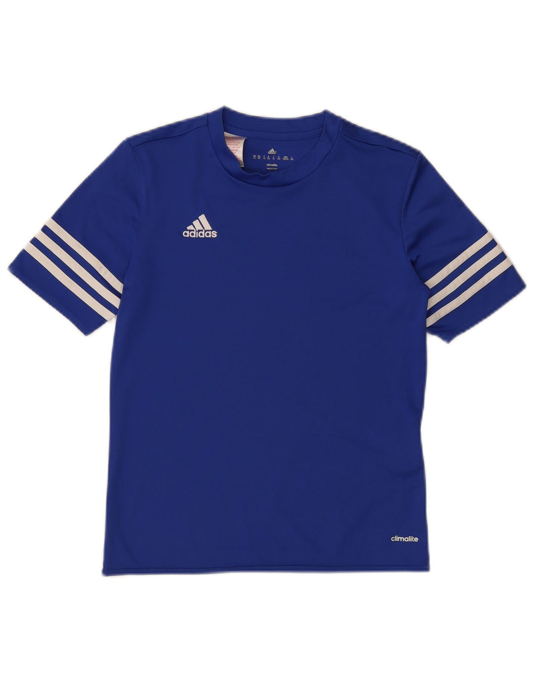 Maglietta Adidas Climalite da ragazzo, 11-12 anni, grande, in poliestere blu