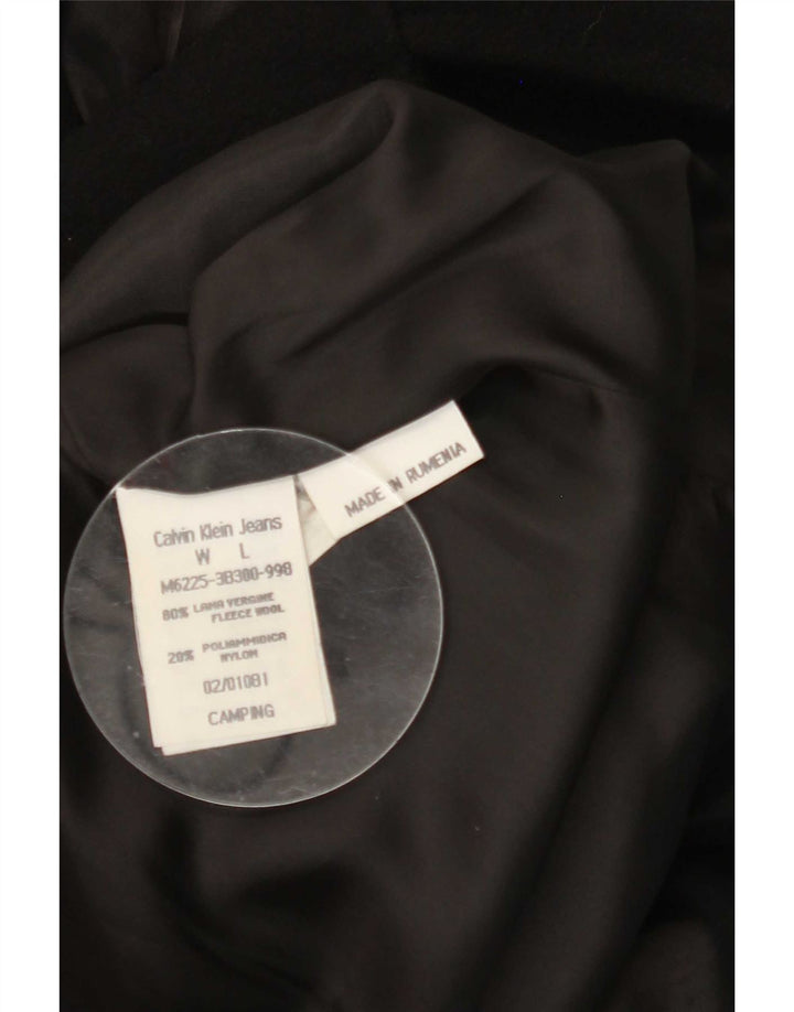 Cappotto da marinaio da uomo Calvin Klein Jeans UK 40 grande lana nera