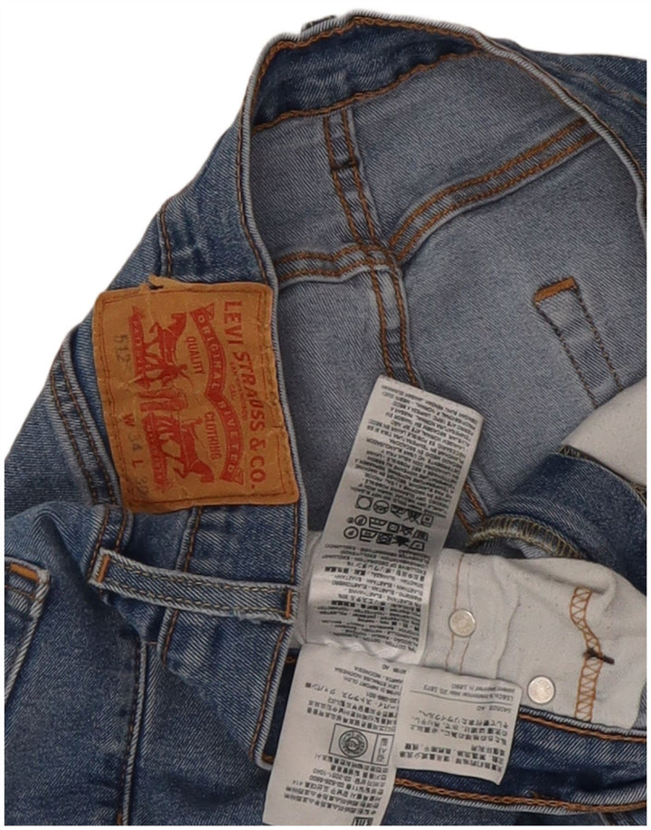 Jeans Levi's Uomo 512 Slim Tapered W34 L30 Cotone Blu