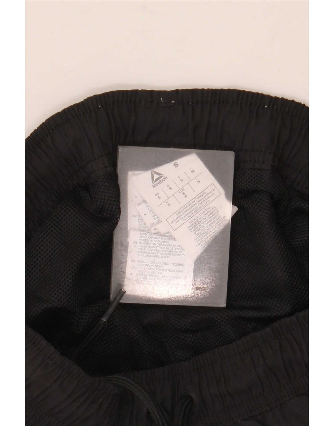 Pantaloncini sportivi Reebok da uomo con grafica piccoli, in poliestere nero