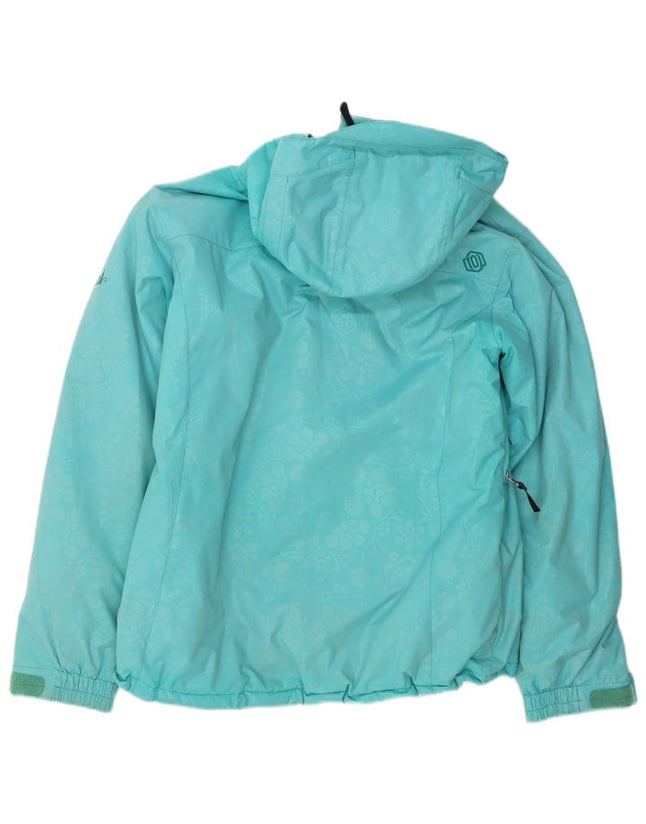 Giacca a vento con cappuccio da donna Animal UK 12 nylon turchese medio
