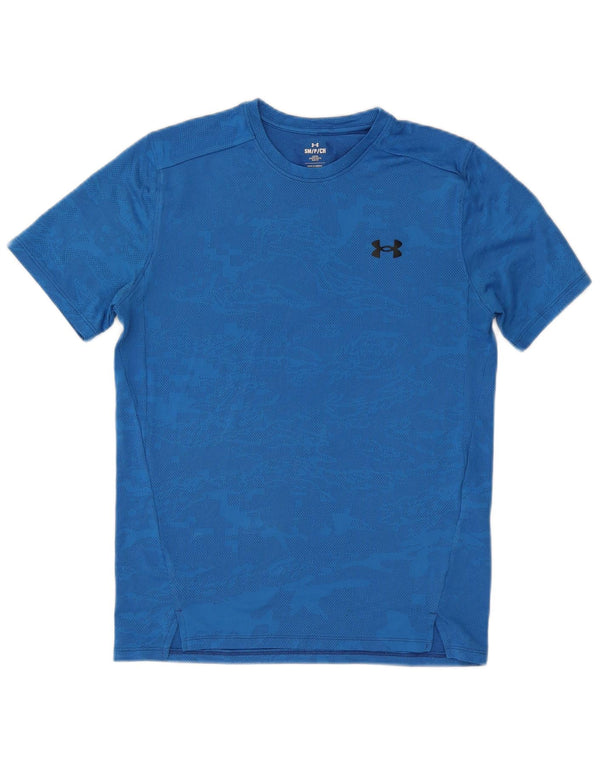 Maglietta da uomo Under Armour Top Small in poliestere mimetico blu