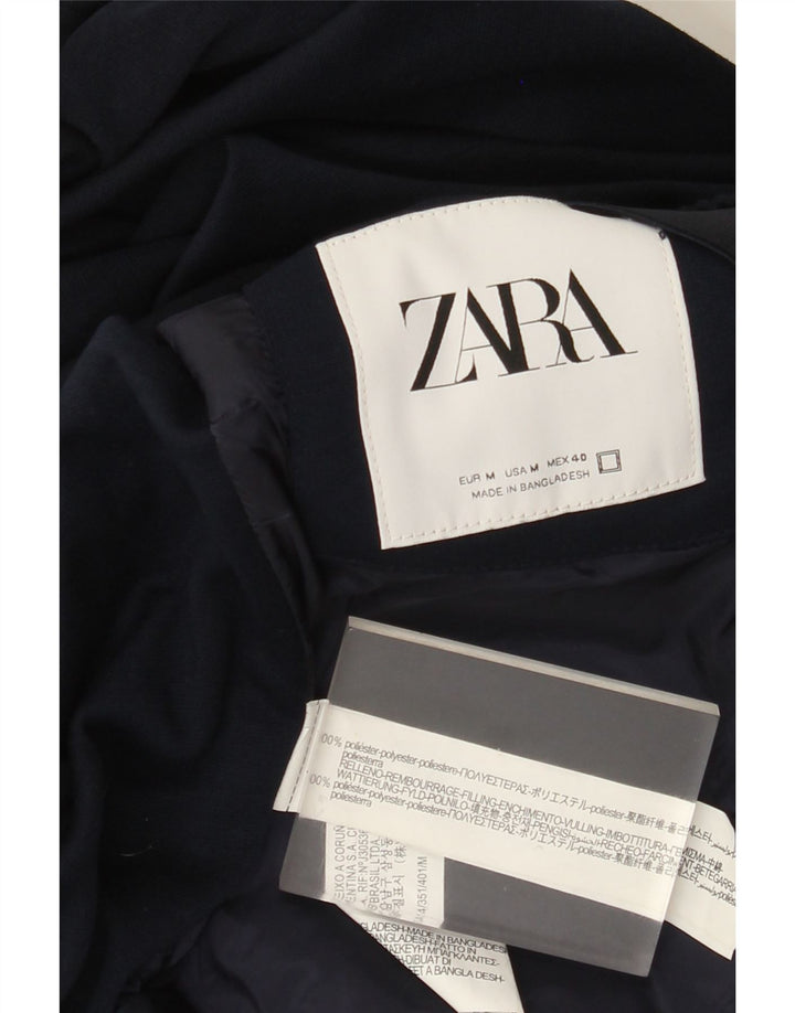 Giubbotto bomber da uomo Zara UK 38 poliestere a blocchi di colore blu navy medio