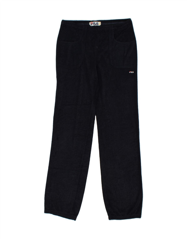 FILA Womens Tracksuit Trousers Joggers UK 10 Small  Navy Blue Polyamide Vintage Fila and Second-Hand Fila from Messina Hembry 