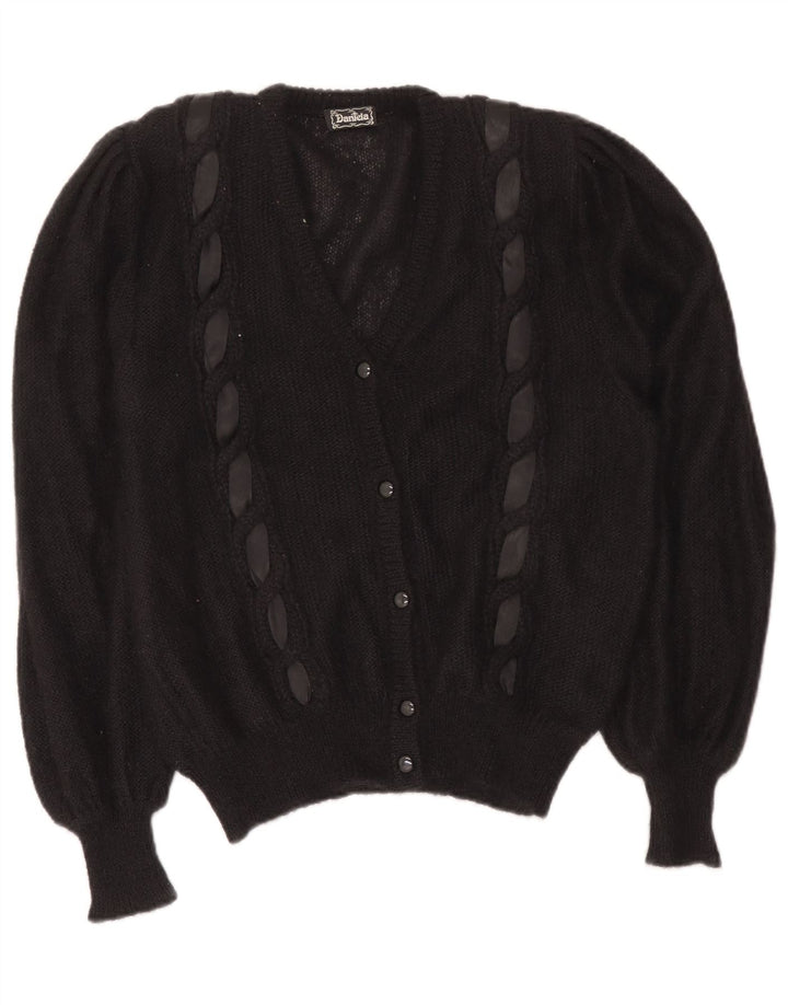 Maglione cardigan da donna vintage EU 40 Mohair nero medio