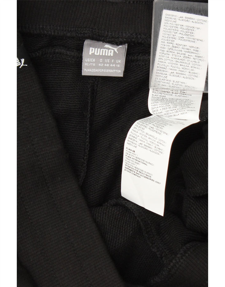 PUMA Womens Sport Shorts UK 16 Large Black Polyester