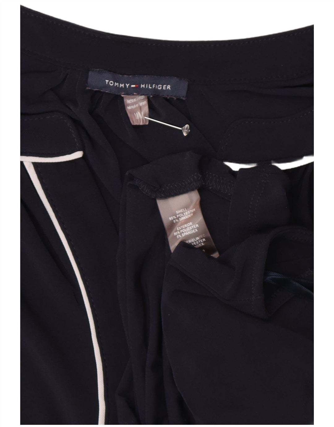 TOMMY HILFIGER Camicetta da donna Top UK 14 Poliestere blu navy medio