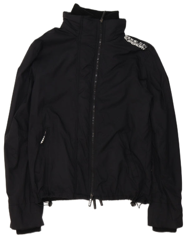 Giacca antipioggia grafica da uomo Superdry UK 42 XL nylon nero