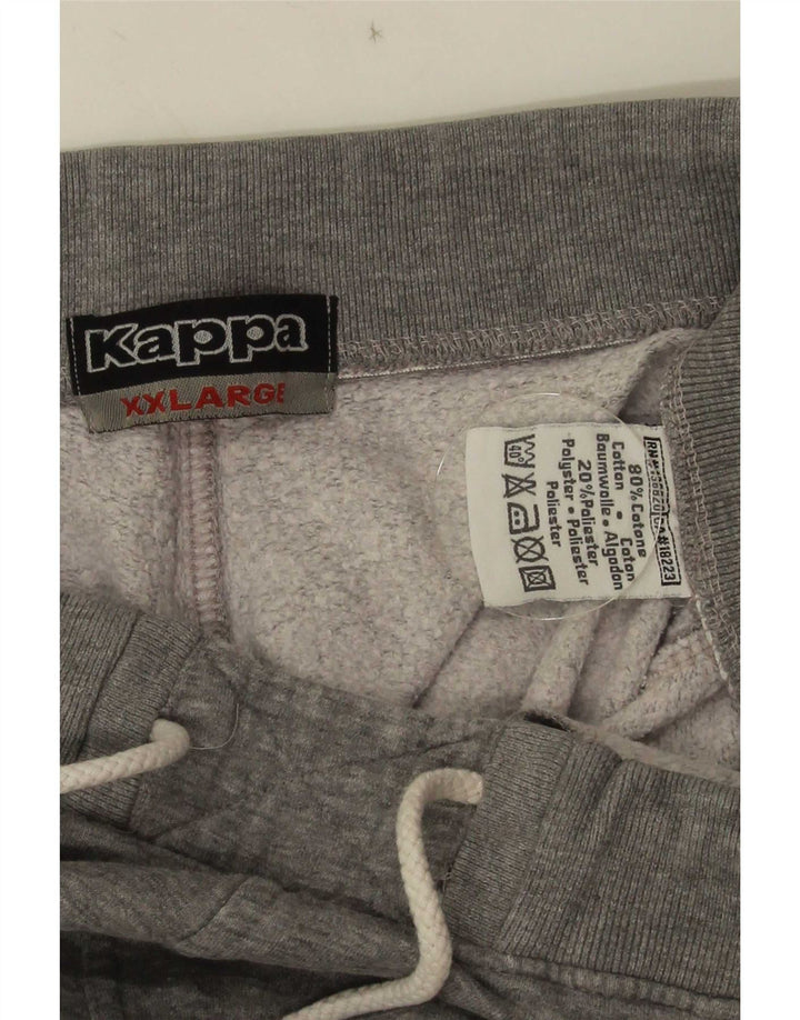 Pantaloni da tuta con grafica Kappa da uomo 2XL cotone chiazzato grigio