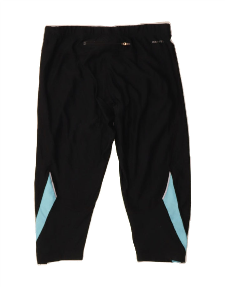 NIKE Womens Dri Fit Tracksuit Trousers UK 14 Medium  Black Colourblock Vintage Nike and Second-Hand Nike from Messina Hembry 