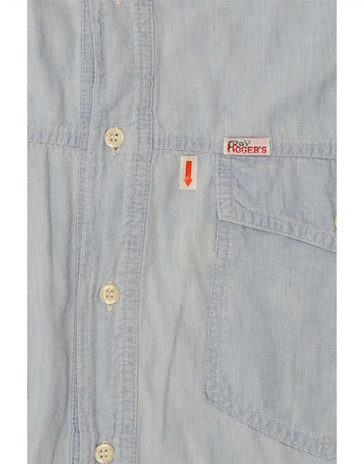 Roy Rogers Camicia a maniche corte da uomo grande blu