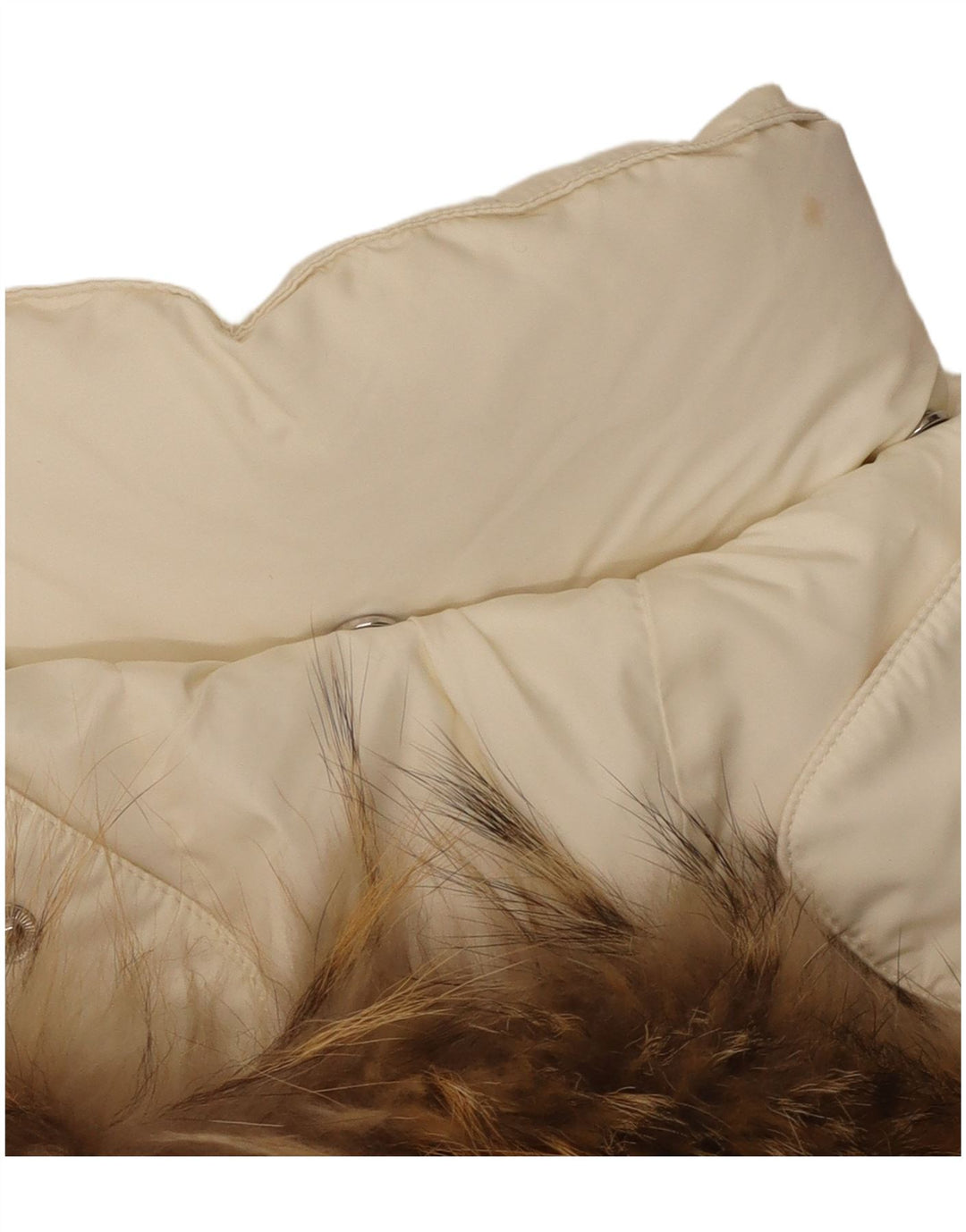 Cappotto imbottito con cappuccio da donna Diadora UK 14 medio poliestere bianco sporco