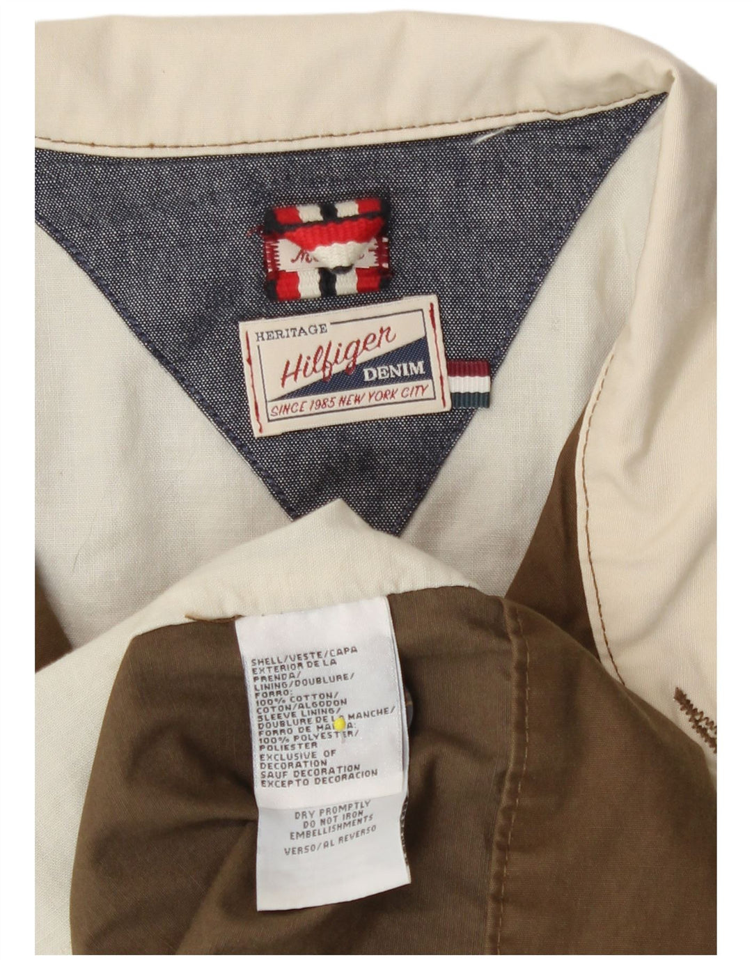 Giubbotto bomber da uomo Tommy Hilfiger UK 38 cotone kaki medio