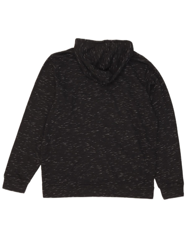 Felpa con cappuccio da uomo Adidas Large in cotone chiazzato nero