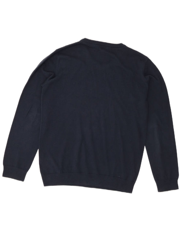 Maglione Marks & Spencer da bambino con scollo a V 15-16 anni in cotone blu navy
