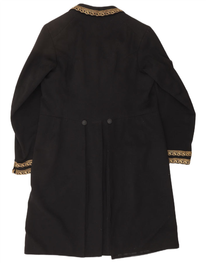 VINTAGE Womens Overcoat UK 14 Medium Black