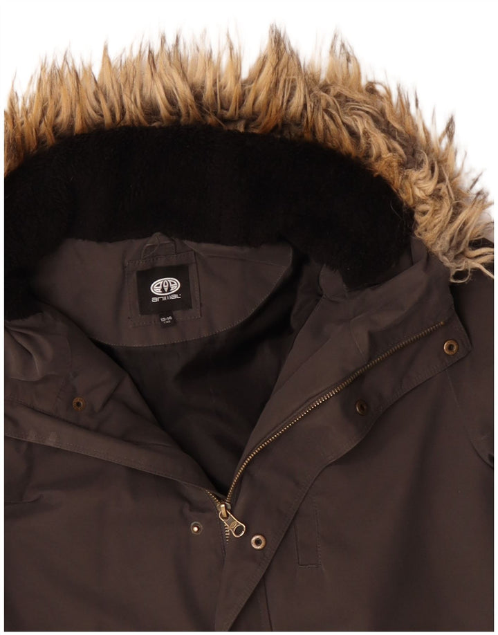 Parka con cappuccio Animal Boys 13-14 anni Grigio