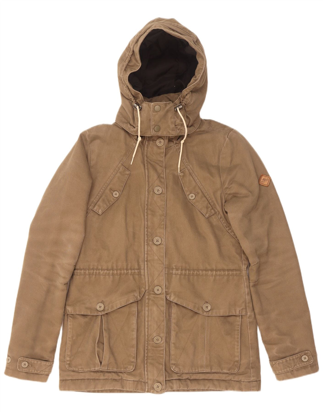 Giacca parka con cappuccio da donna O'Neill UK 14 Cotone beige medio
