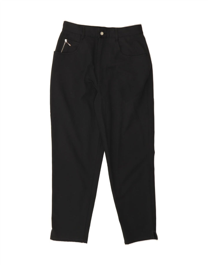 NEWPORT Womens Slim Casual Trousers EU 40 Medium W28 L27 Black Polyester Vintage Newport and Second-Hand Newport from Messina Hembry 