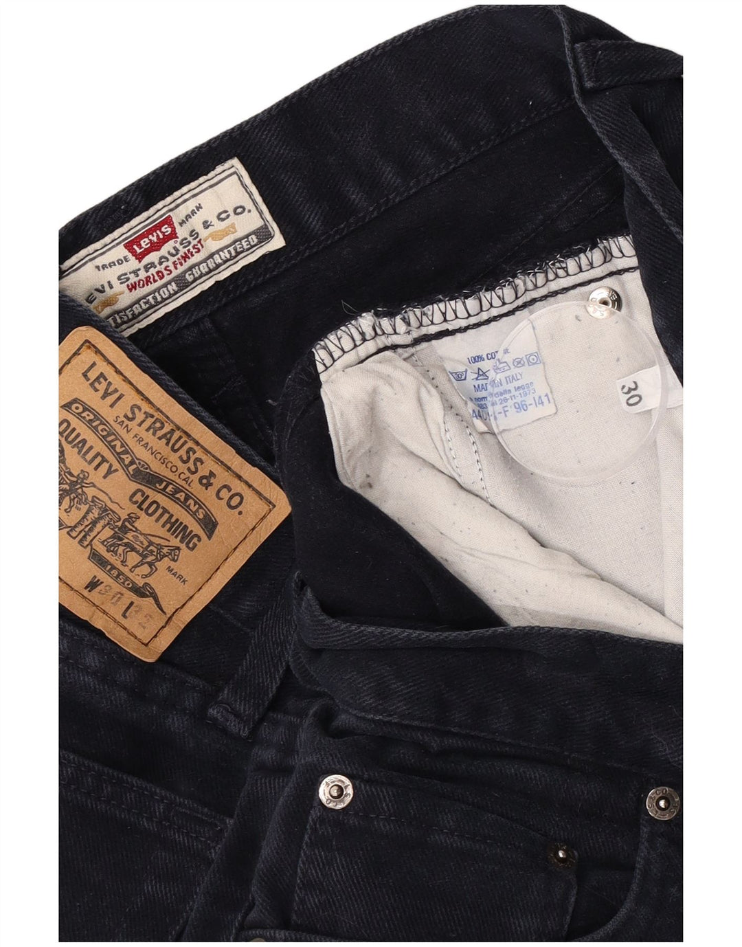 Jeans dritti da uomo Levi's W30 L32 in cotone blu navy