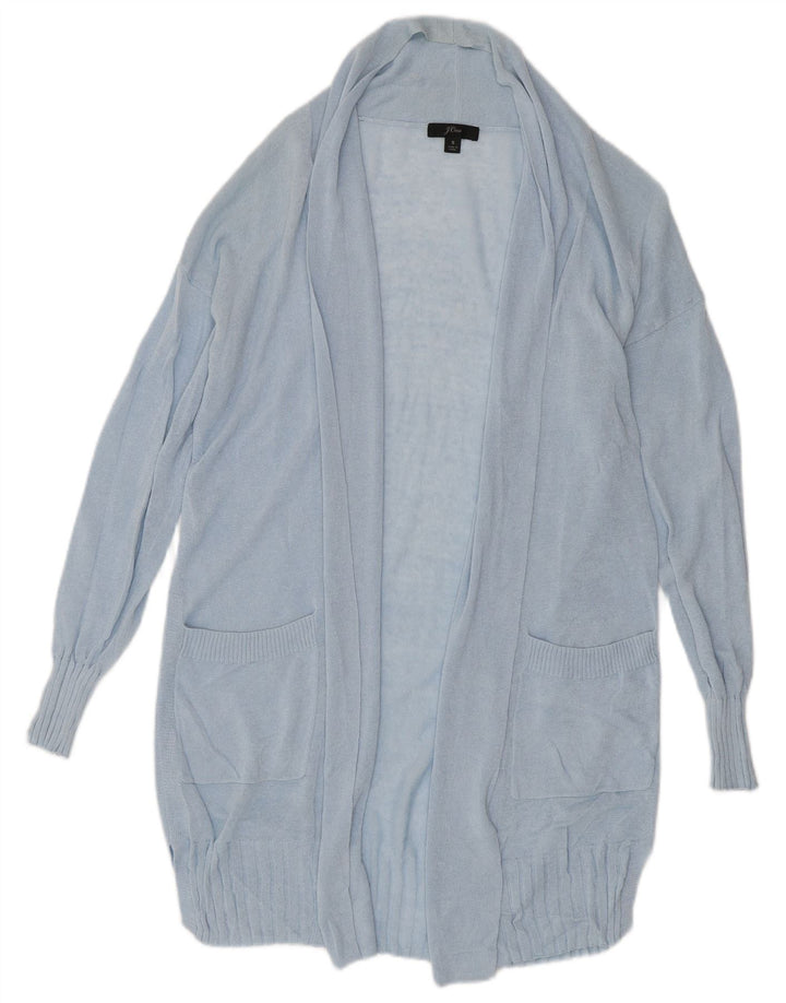 J. Crew Maglione cardigan aperto lungo da donna UK 10 piccolo blu
