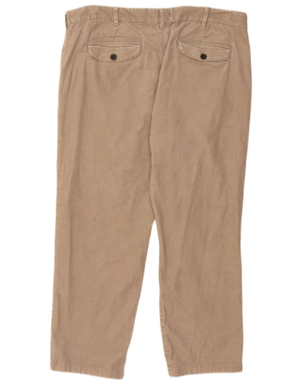 Pantaloni di velluto a coste vestibilità regolare da uomo Marks & Spencer W40 L29 cotone beige
