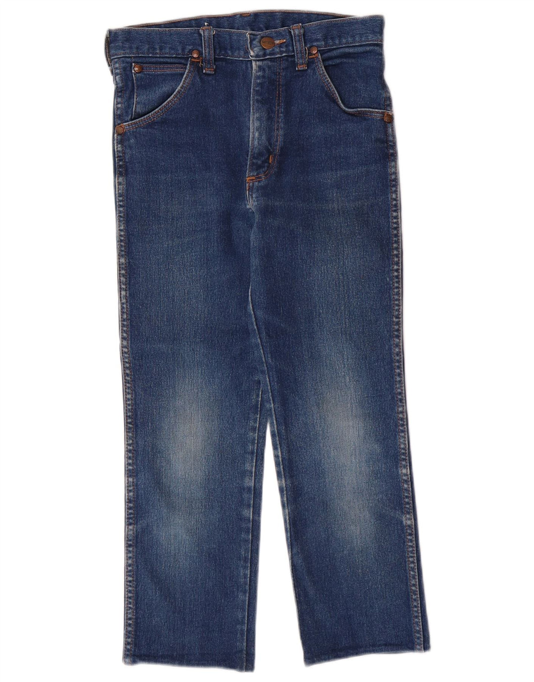 Jeans Capri dritti per ragazzi Wrangler 14-15 anni W25 L21 cotone blu