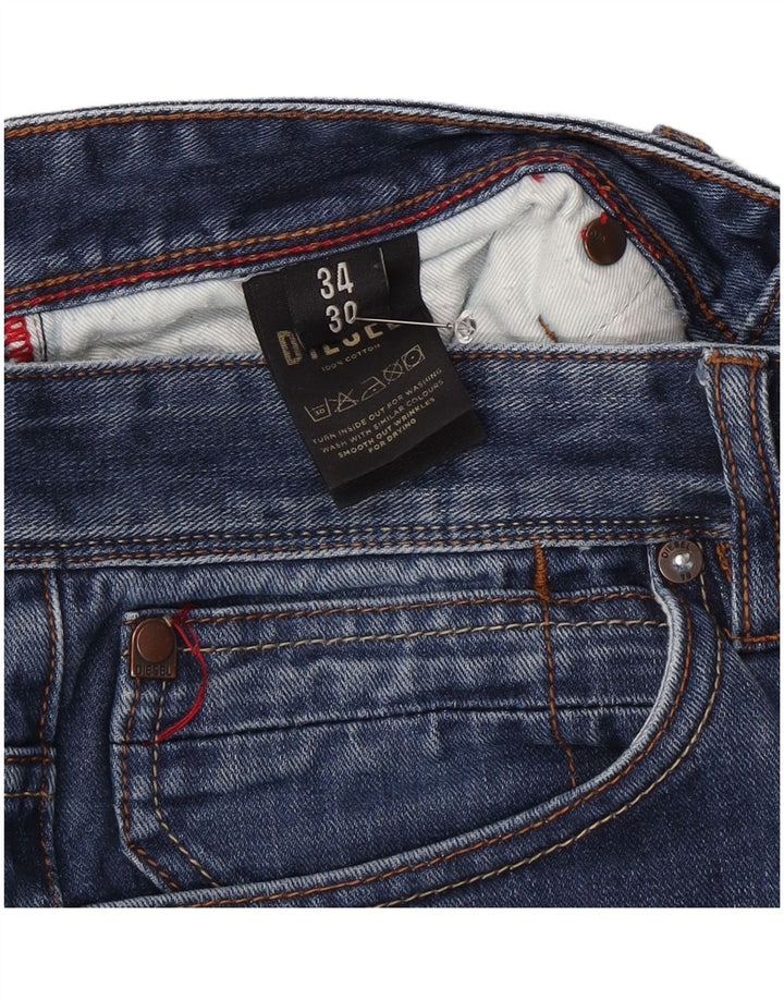 Jeans dritti da uomo Diesel W34 L30 cotone blu