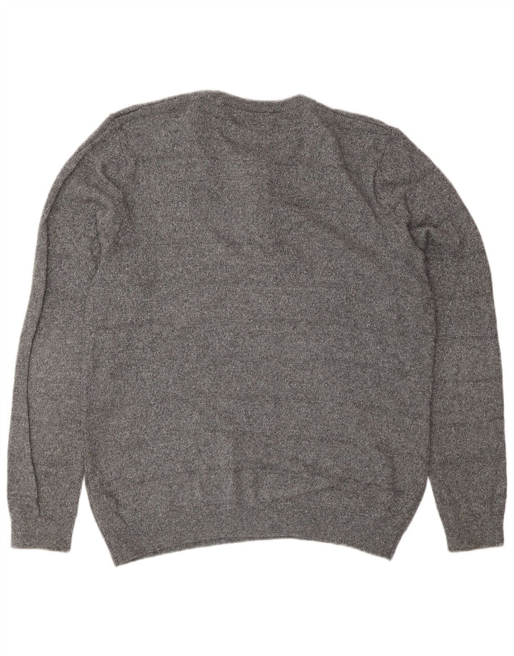 Maglione maglione girocollo da uomo Marks & Spencer in cotone grigio medio