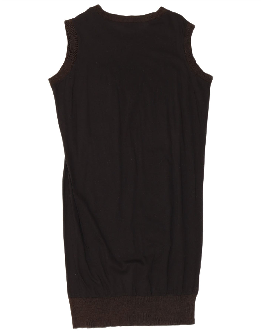 Abito a bolle grafico senza maniche da donna VINTAGE UK 14 medio nero