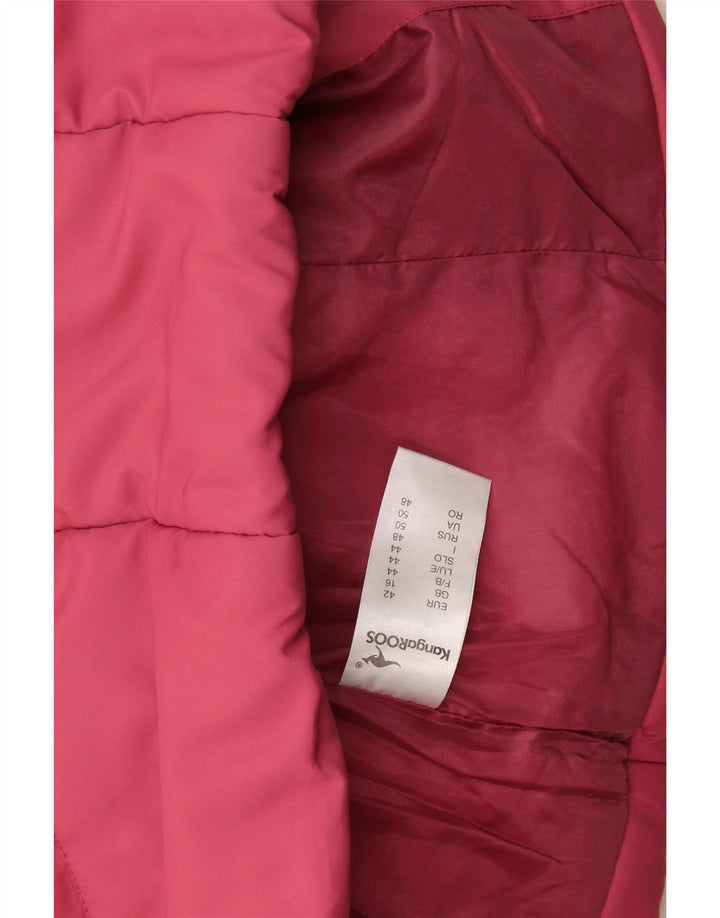 Gilet imbottito da donna Kangaroos UK 16 grande rosa poliestere