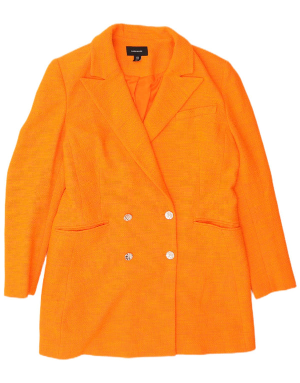 Giacca blazer doppiopetto lunga da donna Karen Millen UK 18 XL Arancione