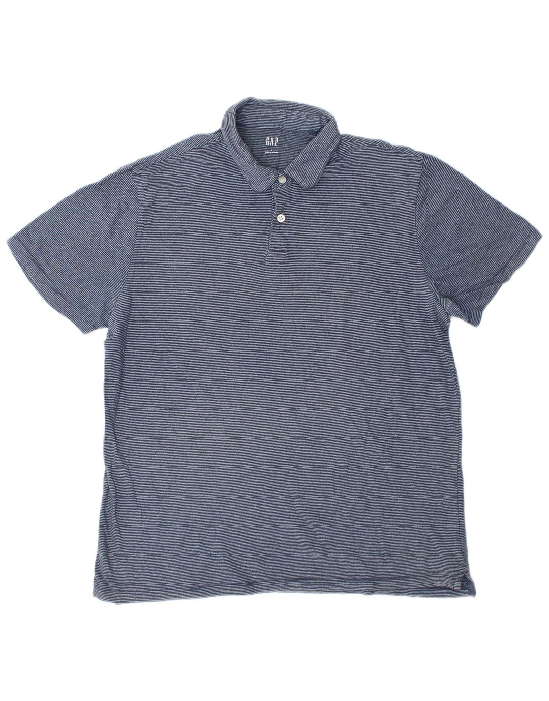 Polo da uomo Gap in cotone a righe grandi blu