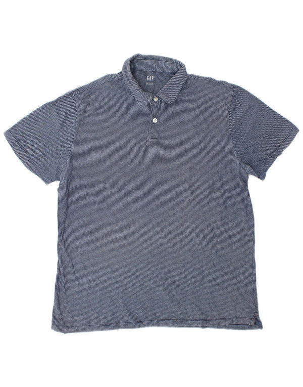 Polo da uomo Gap in cotone a righe grandi blu