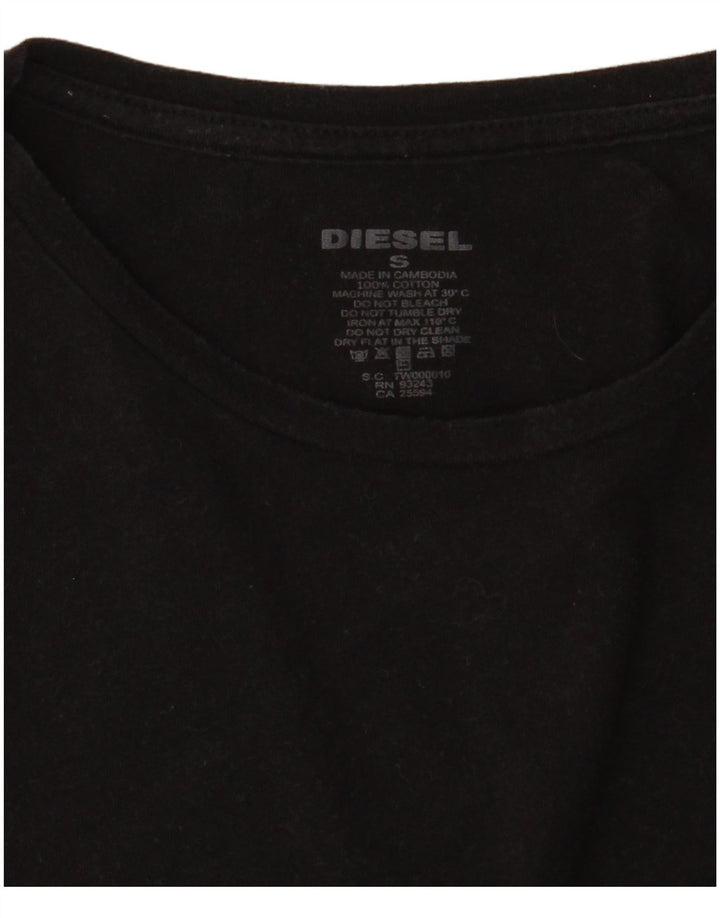 DIESEL T-shirt da uomo Top piccola in cotone nero
