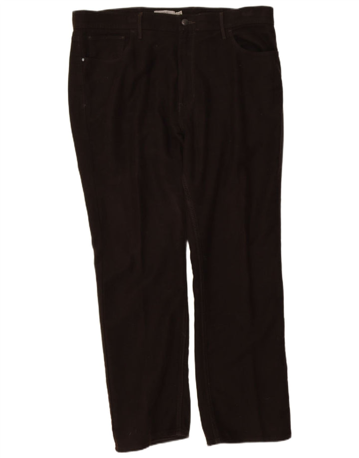 Pantaloni casual vestibilità regolare da uomo Marks & Spencer W38 L29 cotone marrone