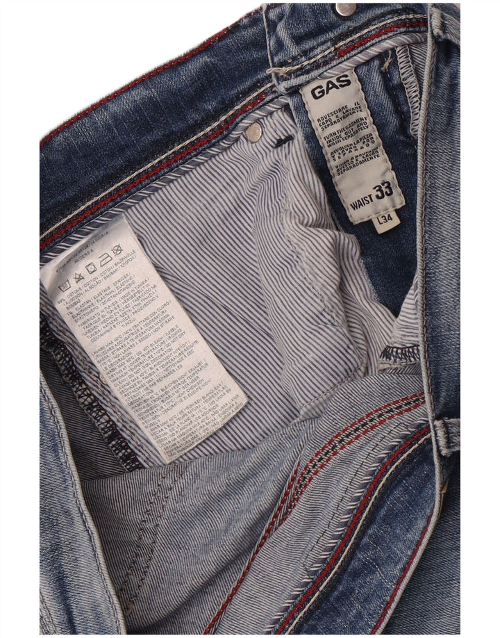 Jeans slim da uomo Anders Gas W33 L30 cotone blu