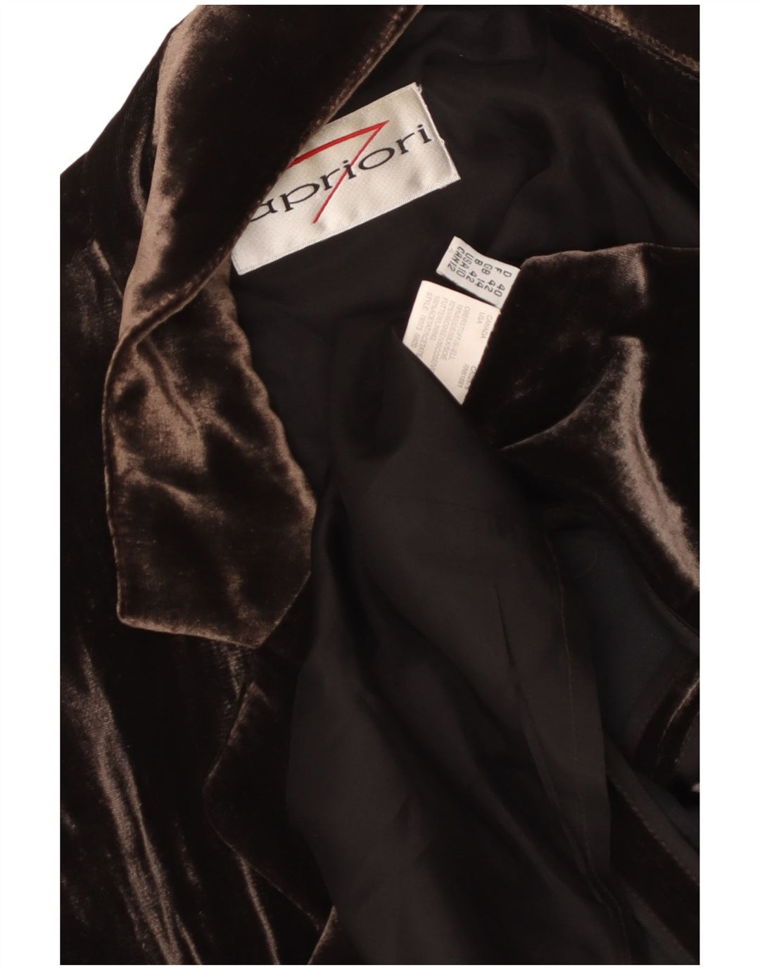 Giacca blazer da donna a 3 bottoni APRIORI UK 14 grande seta marrone