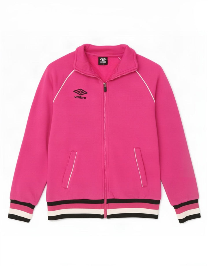 Giacca da tuta da donna Umbro UK 10 Small Poliestere color block rosa
