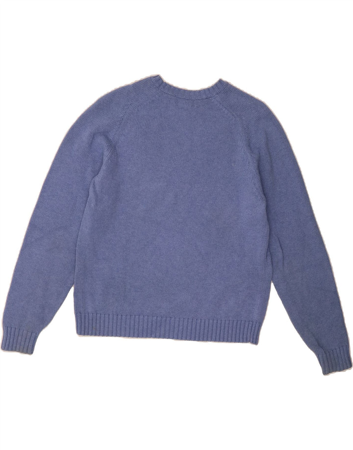 LANDS END Womens Regular Fit Crew Neck Jumper Sweater UK 10/12 Medium Blue Vintage Lands End and Second-Hand Lands End from Messina Hembry 