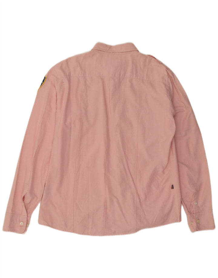 Camicia Militare Uomo Blauer 2XL Cotone Rosa