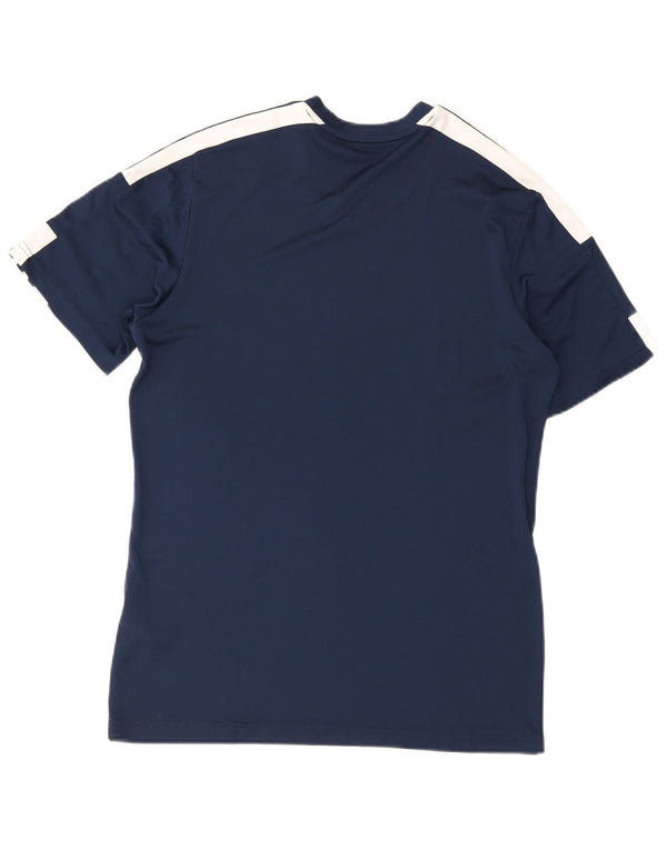 T-shirt grafica Adidas Aeroready da uomo, color block medio blu navy
