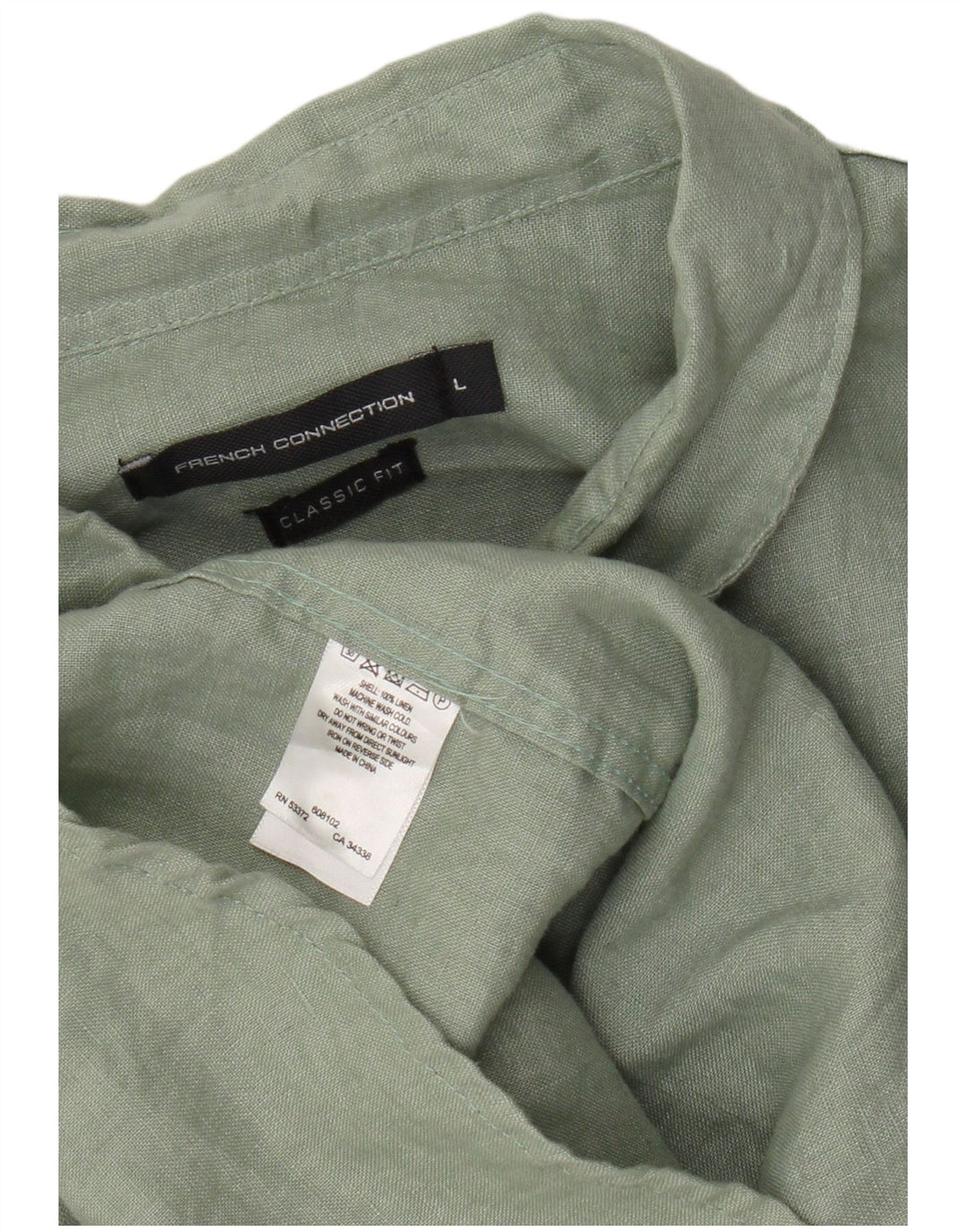 Camicia da uomo classica di French Connection, grande lino verde