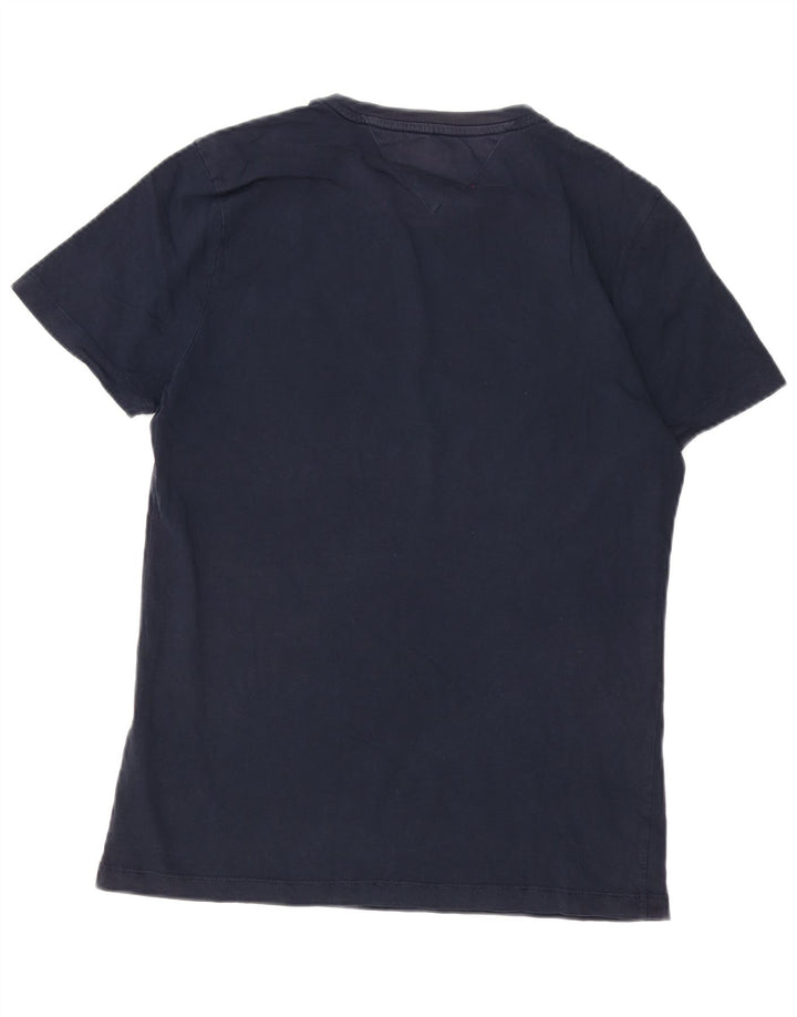TOMMY HILFIGER T-shirt da uomo Top in cotone color block medio blu navy