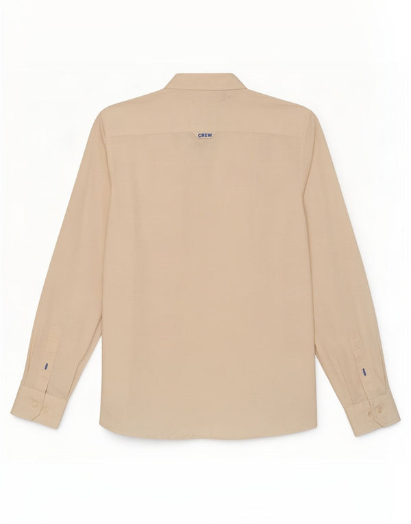 Crew Clothing Camicia slim fit da uomo piccola in cotone bianco