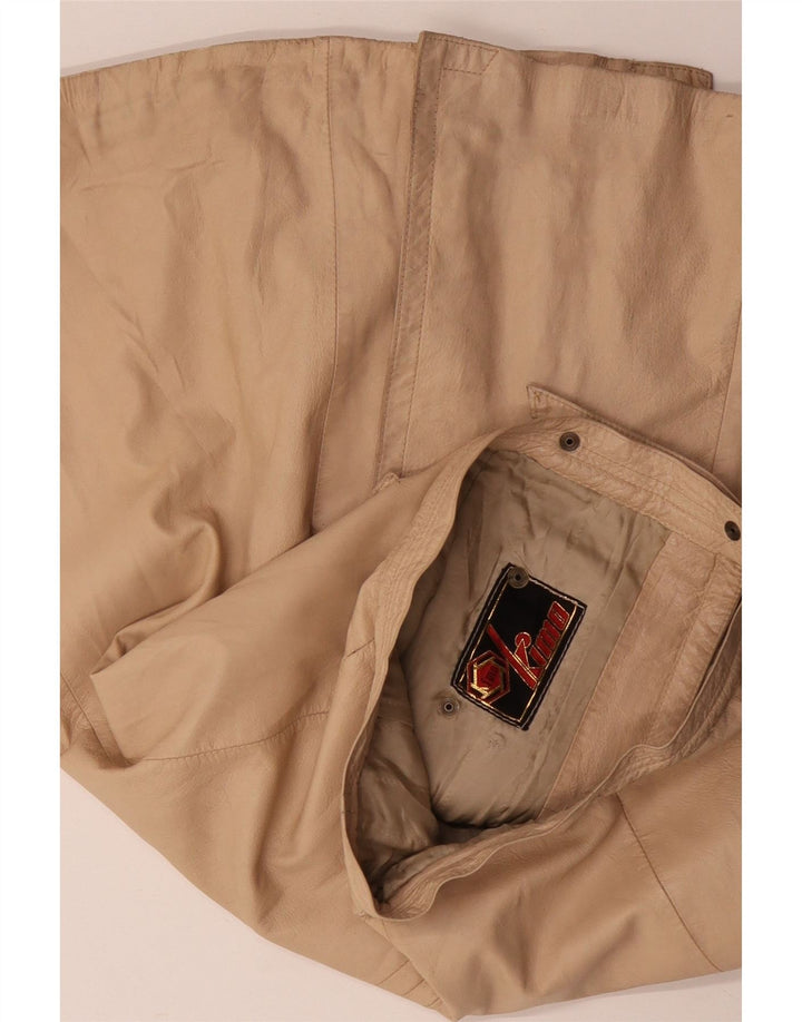 Gonna in pelle da donna VINTAGE W30 Beige medio